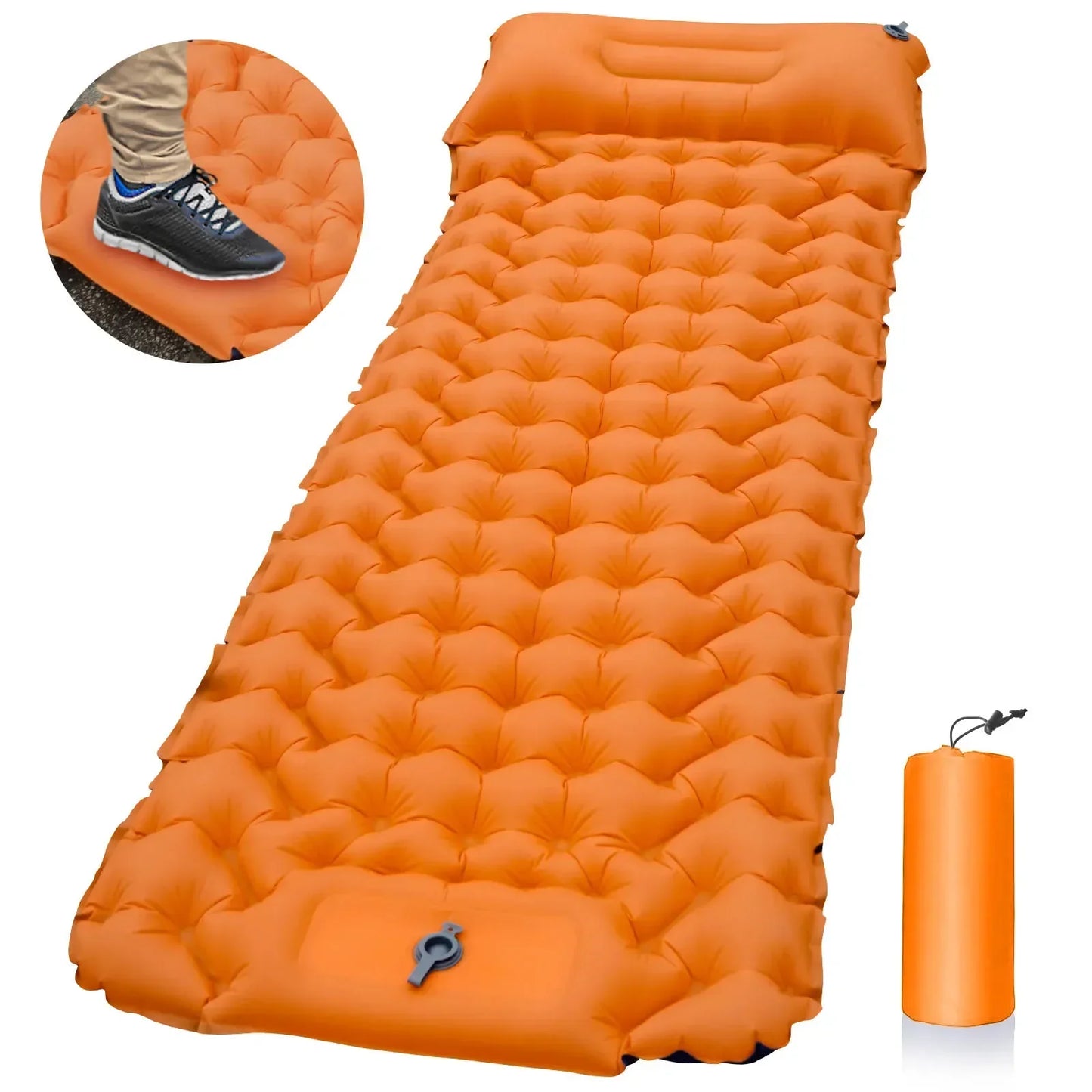 Ultra-durable and waterproof inflatable mattress with built-in pump