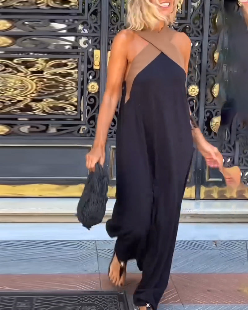 SIENNA | Elegant Dress with Open Back and Trendy Crossed Neckline