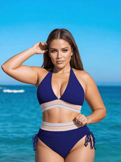 Seaside Glow Bikini – High-Waisted Elegance with Waist-Shaping Detail