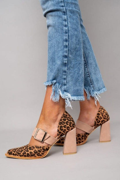 Avano Leopard Suede Heels
