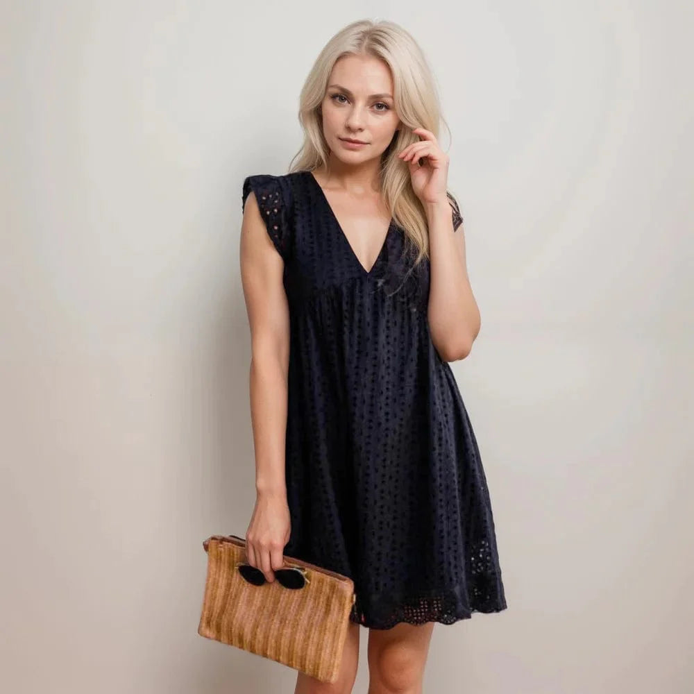 Summer dress with pockets and built-in shorts.