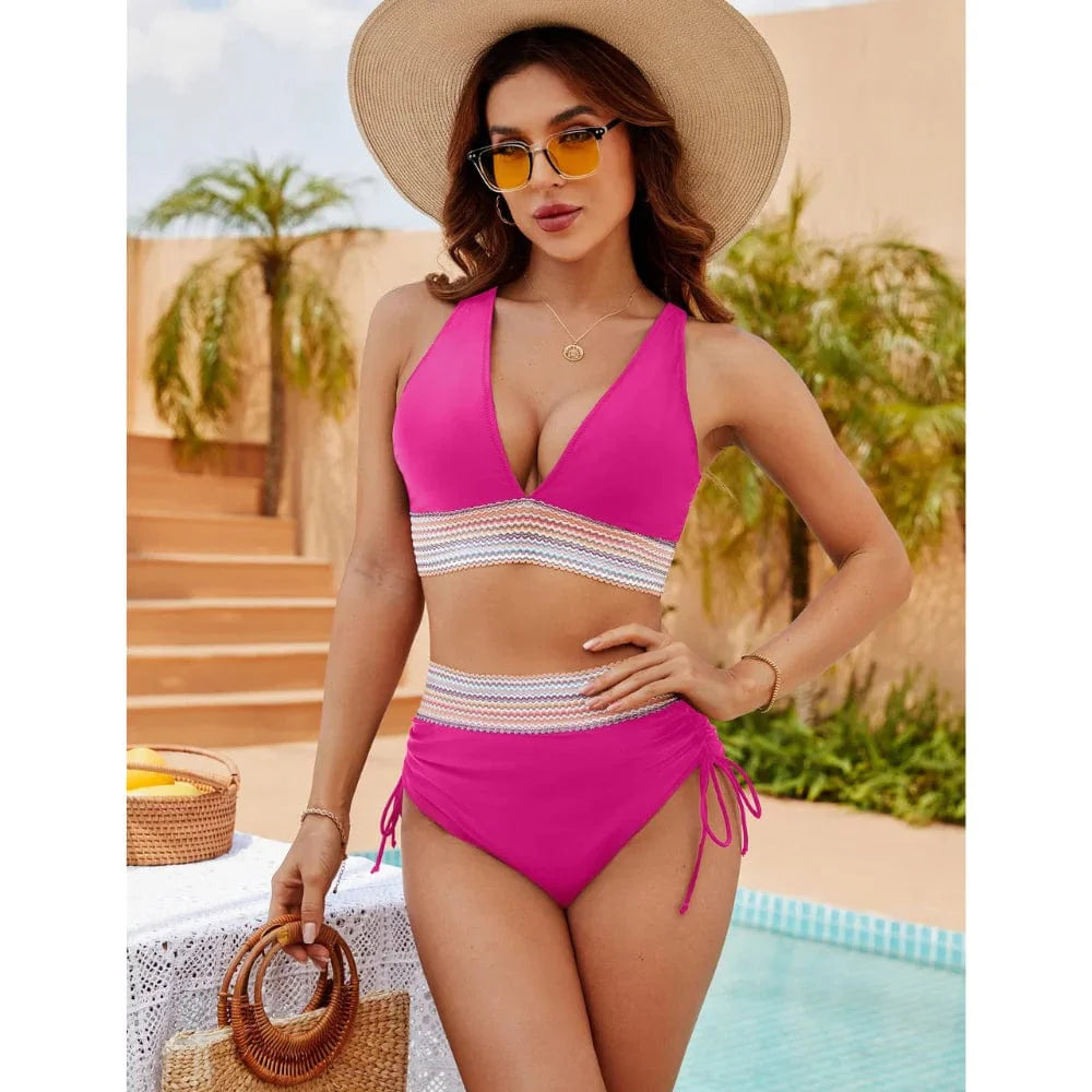 Elegant High-Waisted Sculpting Bikini