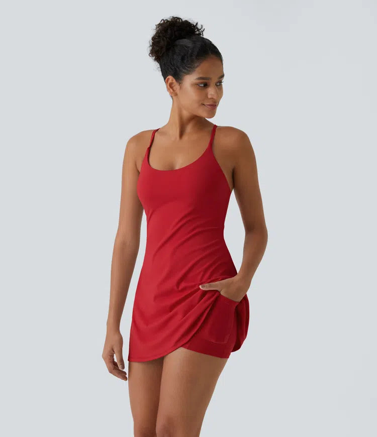 Softlyzero™ Plush Backless Active Dress-Easy Peezy Edition