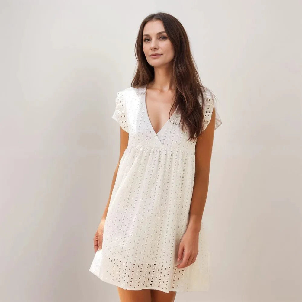 Summer Dress with Pockets and Built-In Shorts