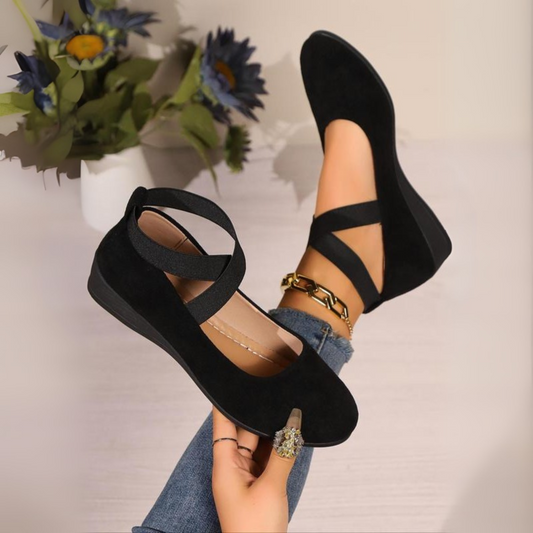 Closed Wedge-Heel Ballerinas
