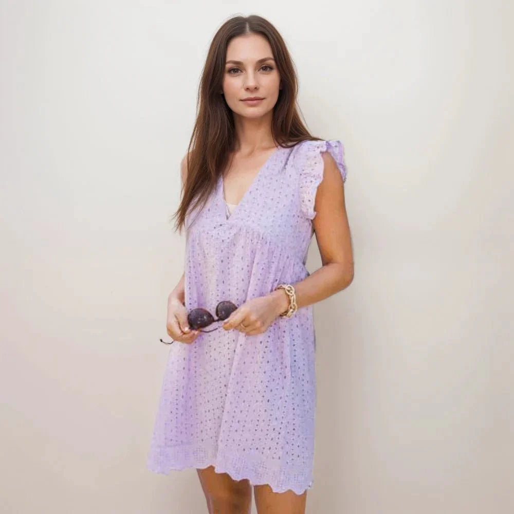 Summer Dress with Pockets and Built-In Shorts