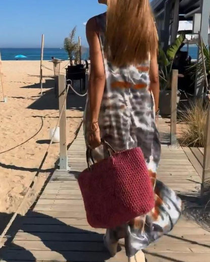 ÉLODIE | Sleeveless Tie-Dye Summer Dress