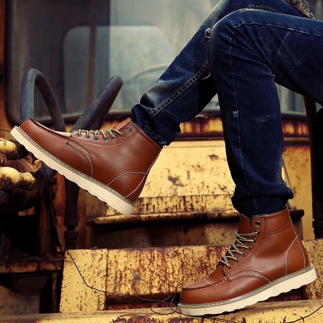 Harrison™ Vintage Leather Boots — Rugged Build, Premium Comfort