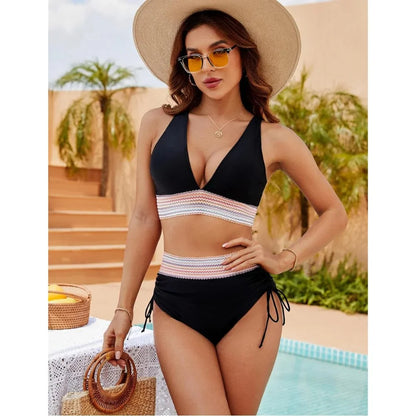 Elegant High-Waisted Sculpting Bikini
