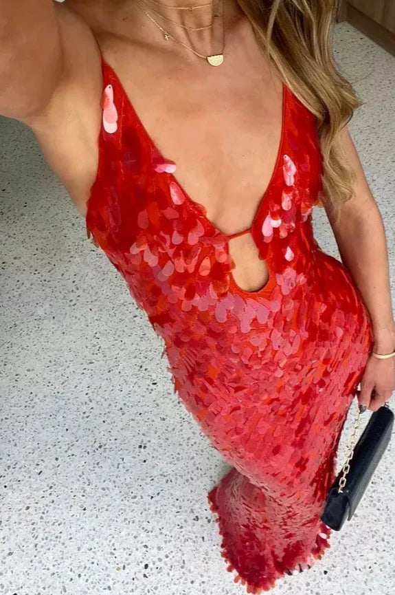 ISLA | Backless Sequin Dress