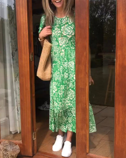 Jasmin – Short-Sleeve Floral Dress