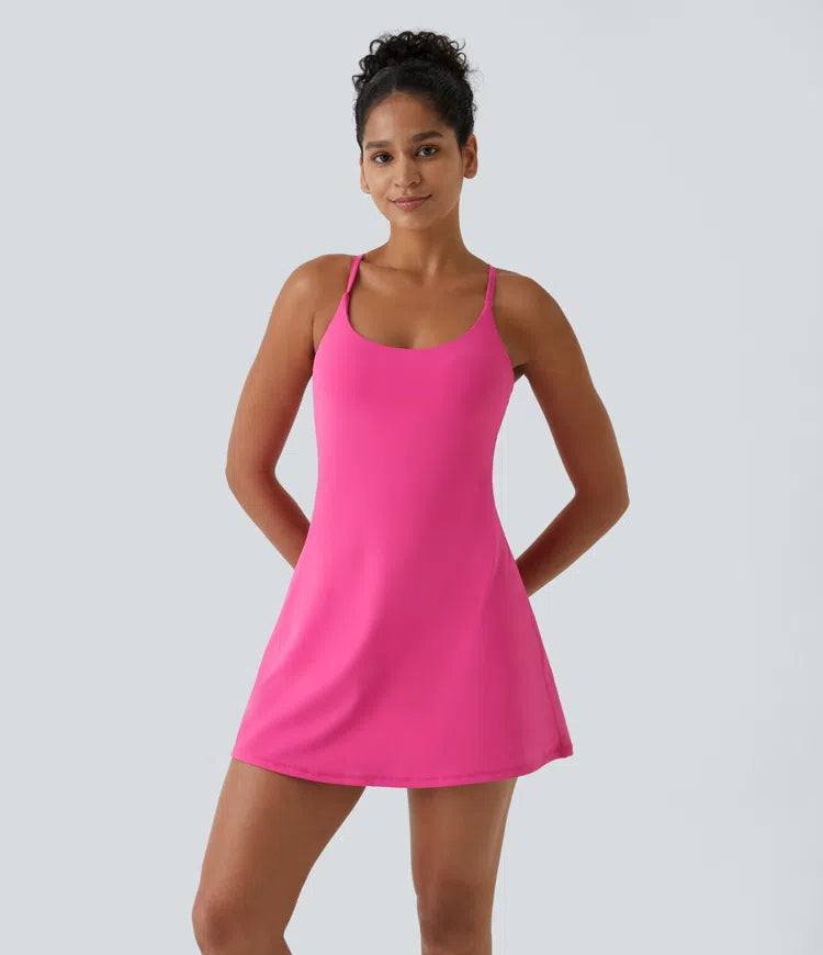 Softlyzero™ Plush Backless Active Dress-Easy Peezy Edition
