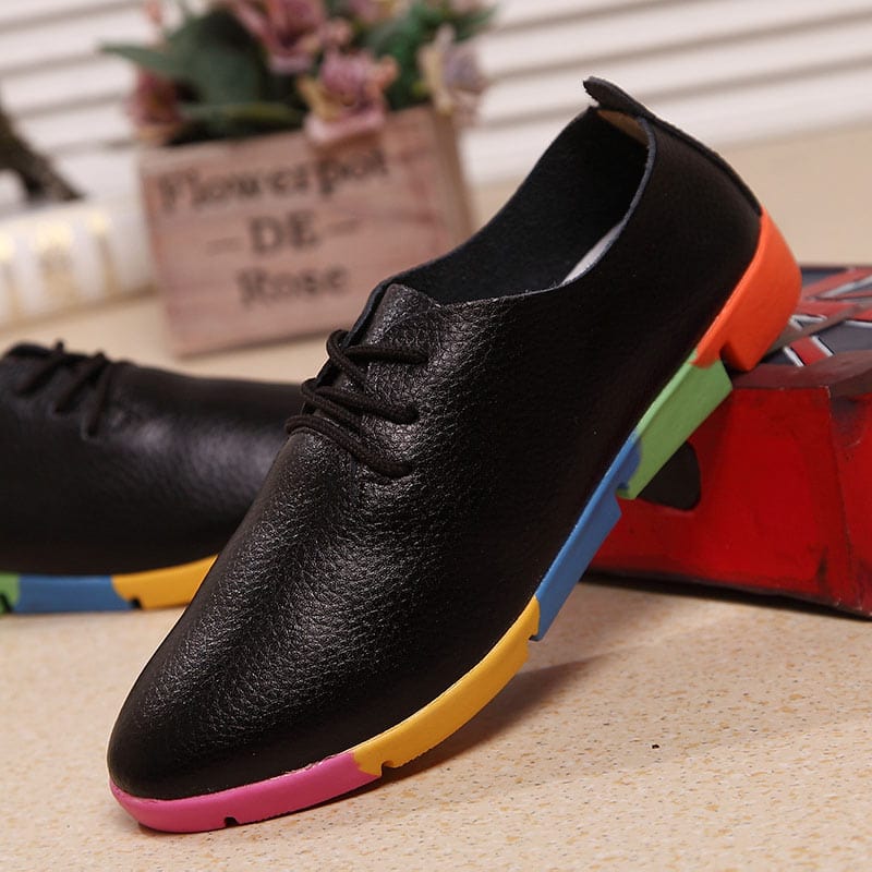 Breathable leather shoes