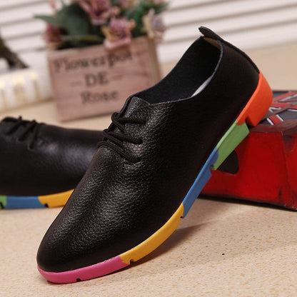 Breathable leather shoes