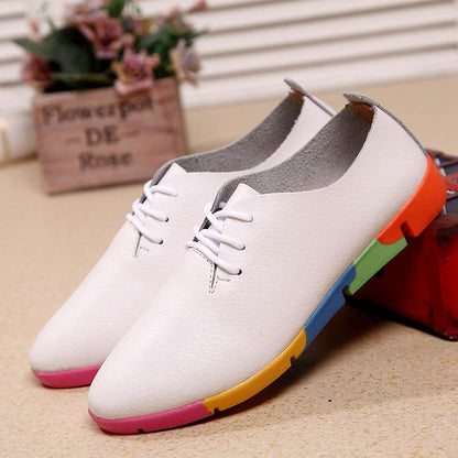 Breathable leather shoes
