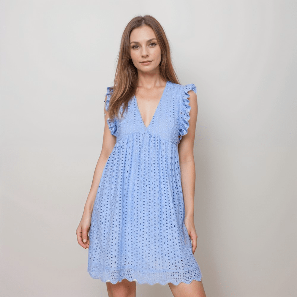 Summer Dress with Pockets and Built-In Shorts