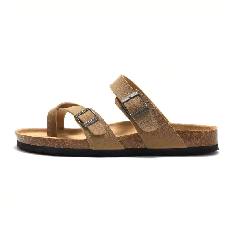 FrancaFit™ Crisscross Recovery Sandals – Triple-Strap Comfort with Cork Support