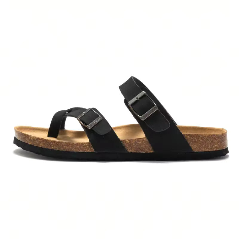 FrancaFit™ Crisscross Recovery Sandals – Triple-Strap Comfort with Cork Support