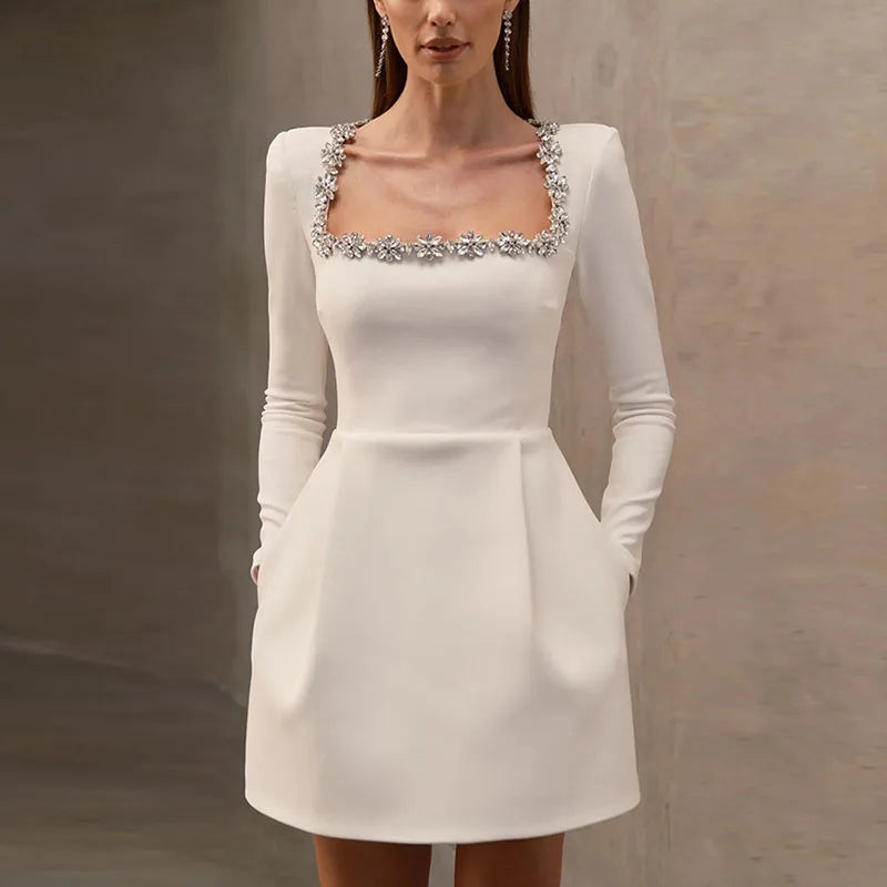 Marcelline Velvet Crystal Dress