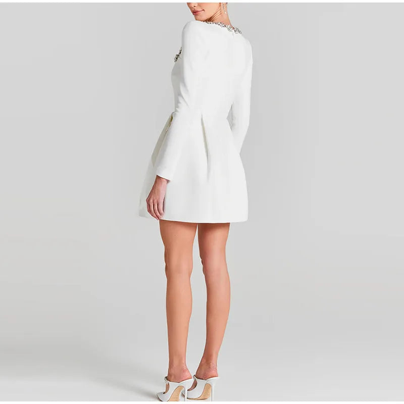 Marcelline Velvet Crystal Dress