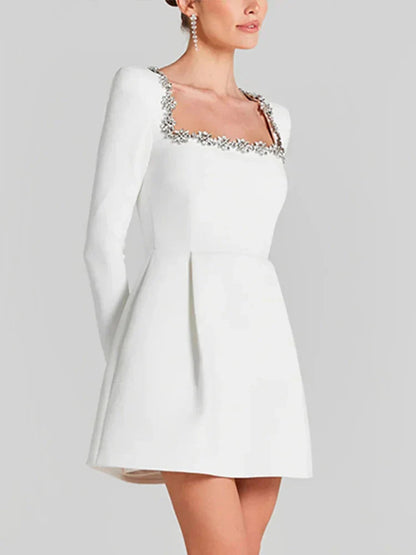 Marcelline Velvet Crystal Dress