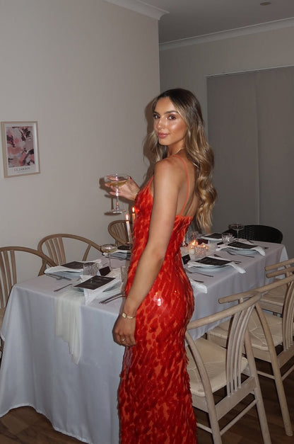 ISLA | Backless Sequin Dress