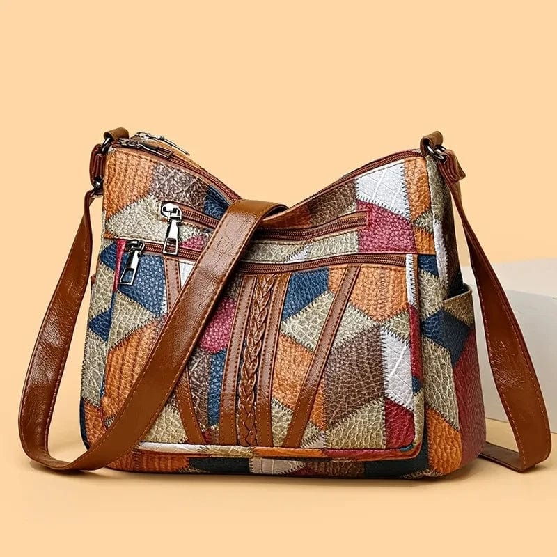 AURARO | MOSAIC LEATHER HANDBAG