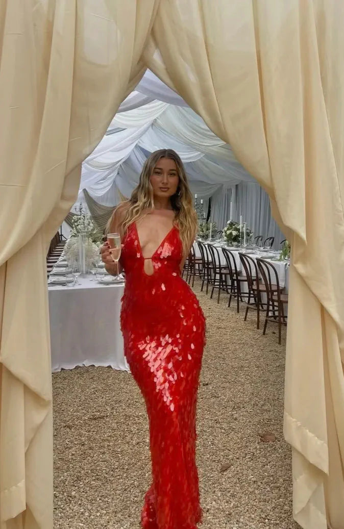 ISLA | Backless Sequin Dress