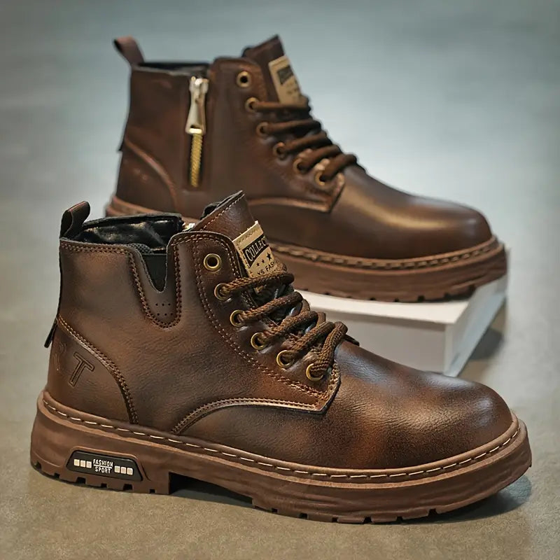 Reeves™ Trail Leather Boots — Rugged Grip Meets All-Weather Comfort
